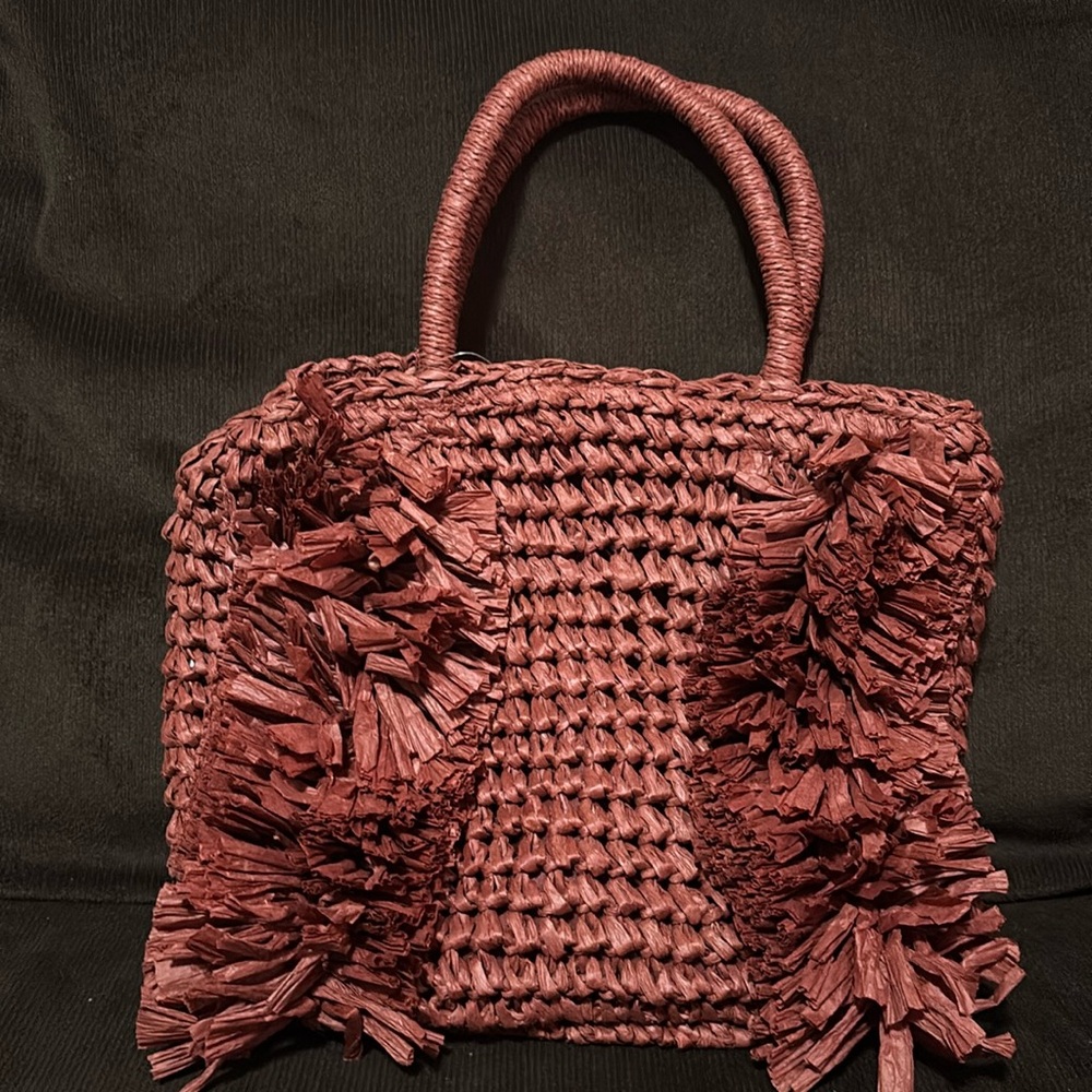 Straw woven bag
